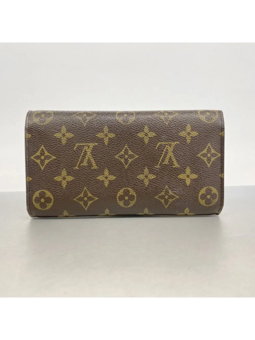 Louis Vuitton Trifold Wallet Monogram Portefeuille International Brown